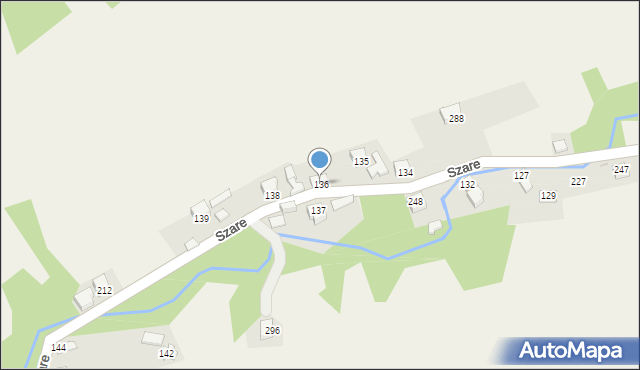 Szare, Szare, 136, mapa Szare