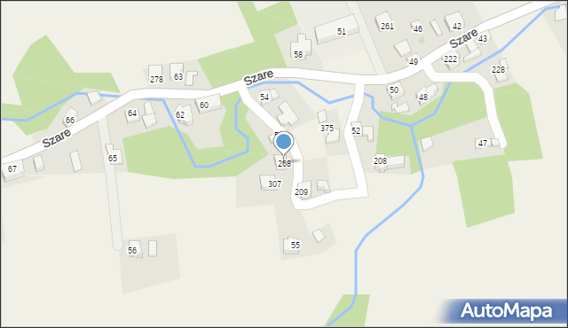 Szare, Szare, 268, mapa Szare