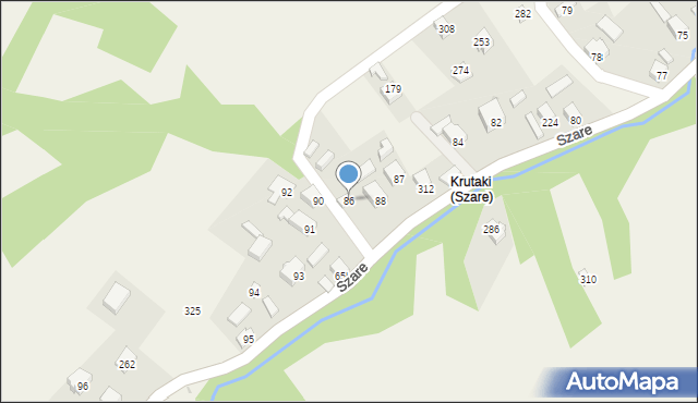 Szare, Szare, 86, mapa Szare