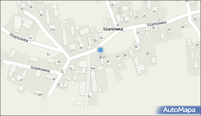 Szarkówka, Szarkówka, 55, mapa Szarkówka