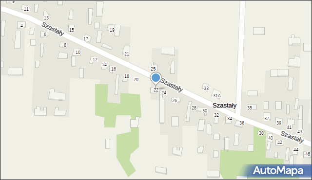 Szastały, Szastały, 22, mapa Szastały