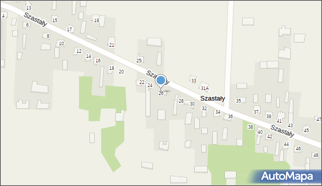 Szastały, Szastały, 26, mapa Szastały