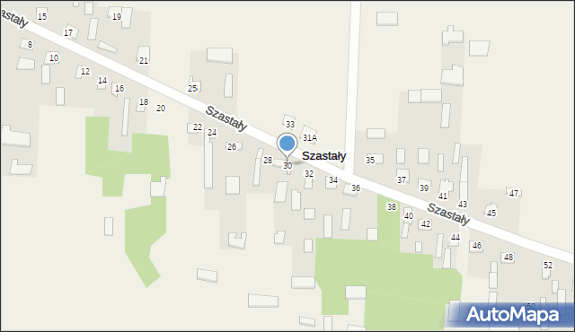 Szastały, Szastały, 30, mapa Szastały