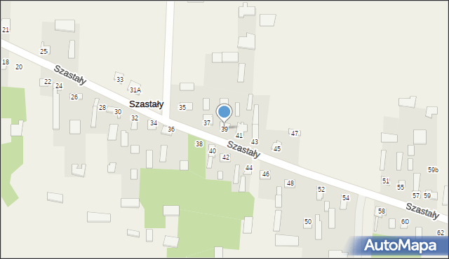 Szastały, Szastały, 39, mapa Szastały