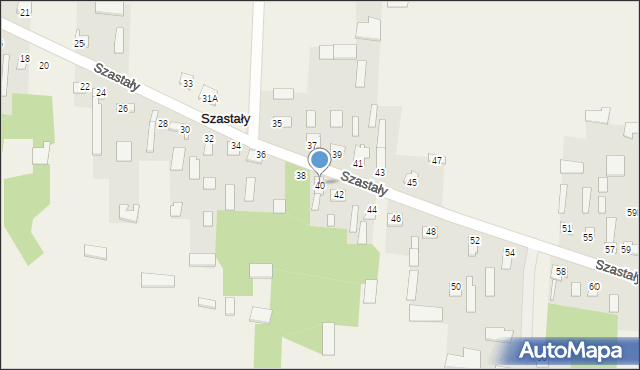 Szastały, Szastały, 40, mapa Szastały