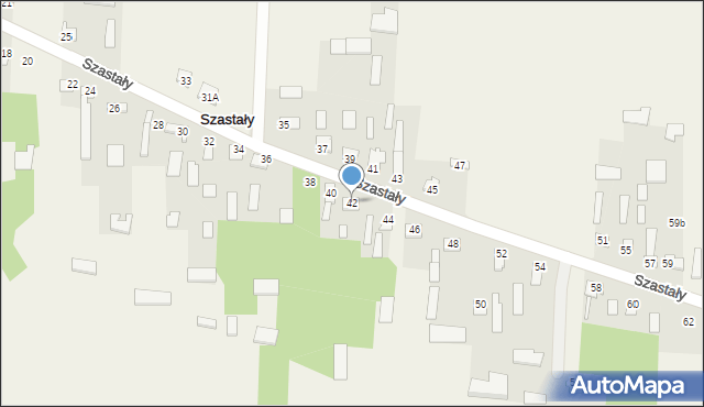 Szastały, Szastały, 42, mapa Szastały