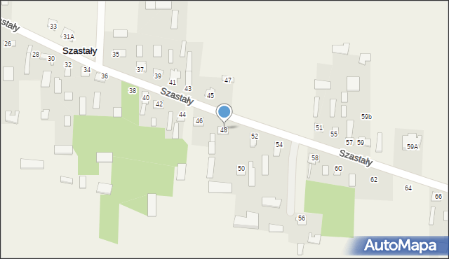 Szastały, Szastały, 48, mapa Szastały