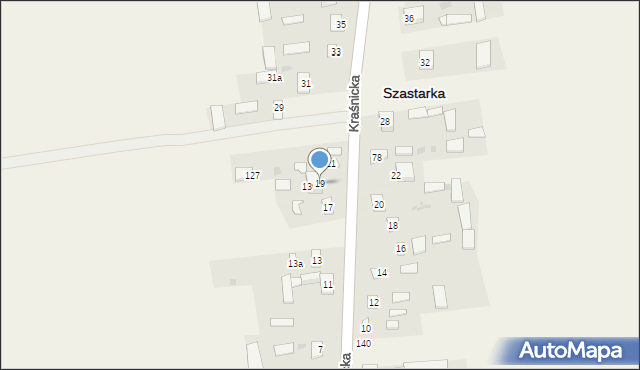 Szastarka, Szastarka, 129, mapa Szastarka