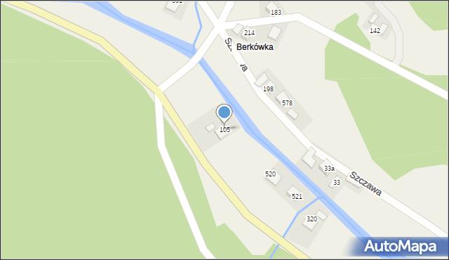 Szczawa, Szczawa, 105, mapa Szczawa