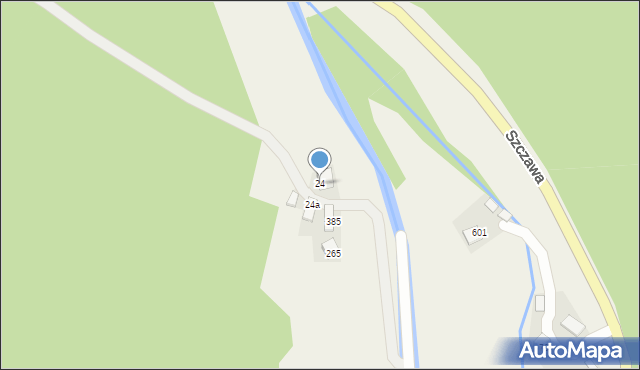 Szczawa, Szczawa, 24, mapa Szczawa