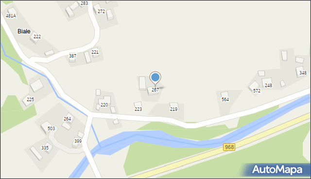 Szczawa, Szczawa, 267, mapa Szczawa