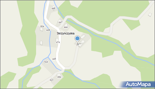 Szczawa, Szczawa, 29, mapa Szczawa