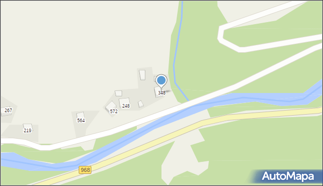 Szczawa, Szczawa, 348, mapa Szczawa