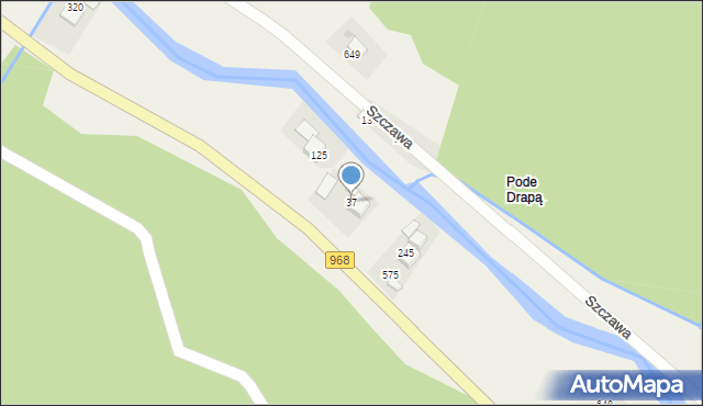 Szczawa, Szczawa, 37, mapa Szczawa