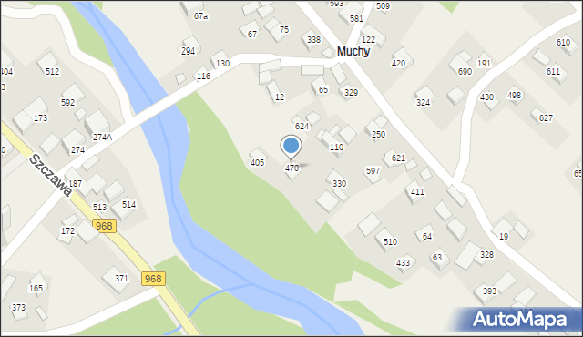 Szczawa, Szczawa, 470, mapa Szczawa