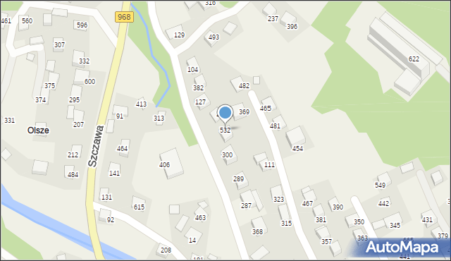 Szczawa, Szczawa, 532, mapa Szczawa