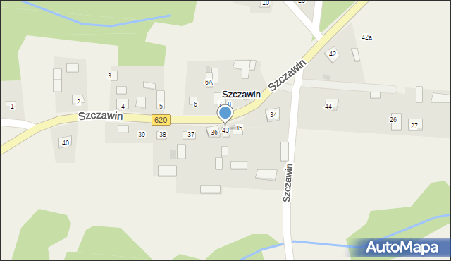 Szczawin, Szczawin, 43, mapa Szczawin