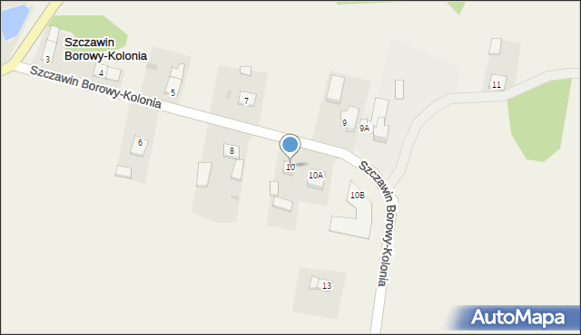 Szczawin Borowy-Kolonia, Szczawin Borowy-Kolonia, 10, mapa Szczawin Borowy-Kolonia