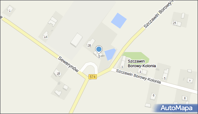 Szczawin Borowy-Kolonia, Szczawin Borowy-Kolonia, 2, mapa Szczawin Borowy-Kolonia