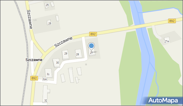 Szczawne, Szczawne, 27, mapa Szczawne