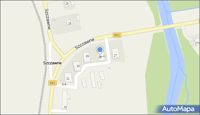 Szczawne, Szczawne, 28, mapa Szczawne