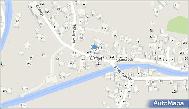 Szczawnica, Szalaya, 109, mapa Szczawnica