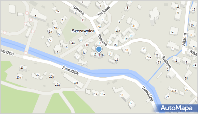 Szczawnica, Szalaya, 12a, mapa Szczawnica