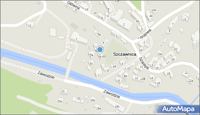 Szczawnica, Szalaya, 5, mapa Szczawnica