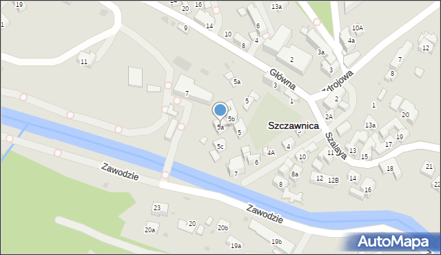 Szczawnica, Szalaya, 5a, mapa Szczawnica