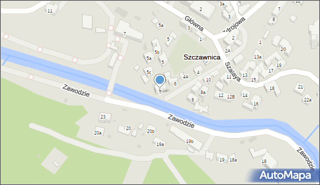 Szczawnica, Szalaya, 7, mapa Szczawnica