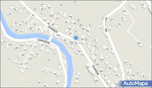 Szczawnica, Szalaya, 72, mapa Szczawnica