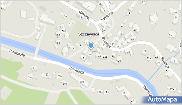 Szczawnica, Szalaya, 9, mapa Szczawnica