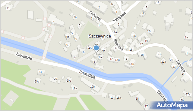 Szczawnica, Szalaya, 9A, mapa Szczawnica