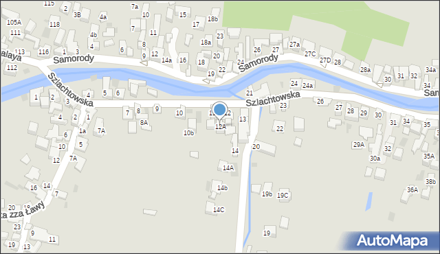 Szczawnica, Szlachtowska, 12A, mapa Szczawnica