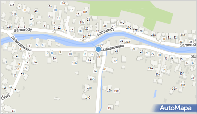 Szczawnica, Szlachtowska, 13, mapa Szczawnica