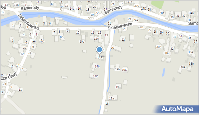 Szczawnica, Szlachtowska, 14A, mapa Szczawnica