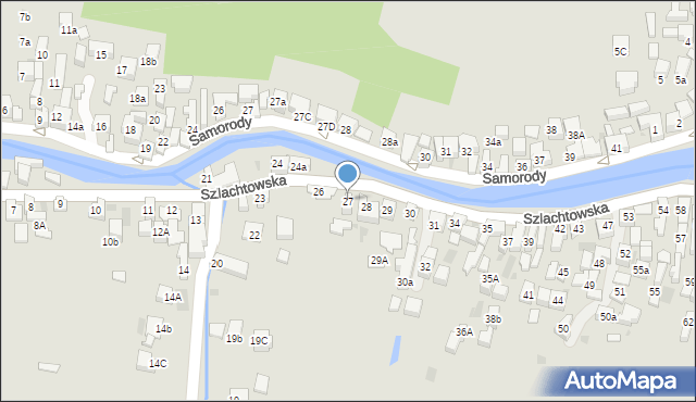 Szczawnica, Szlachtowska, 27, mapa Szczawnica