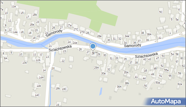 Szczawnica, Szlachtowska, 28, mapa Szczawnica