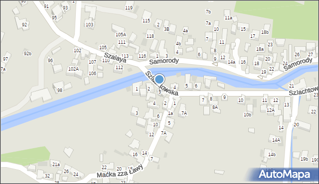 Szczawnica, Szlachtowska, 3, mapa Szczawnica