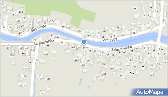 Szczawnica, Szlachtowska, 30, mapa Szczawnica