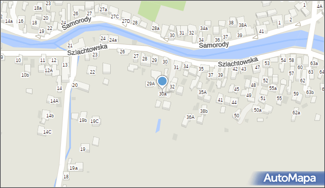 Szczawnica, Szlachtowska, 30a, mapa Szczawnica