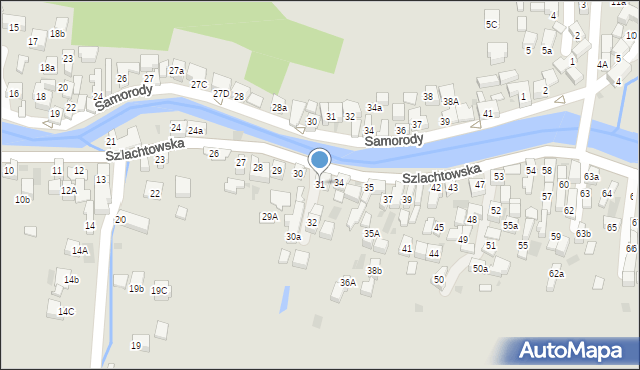 Szczawnica, Szlachtowska, 31, mapa Szczawnica