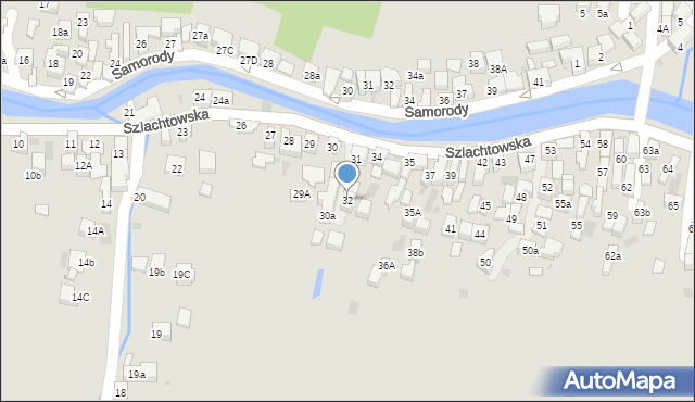 Szczawnica, Szlachtowska, 32, mapa Szczawnica