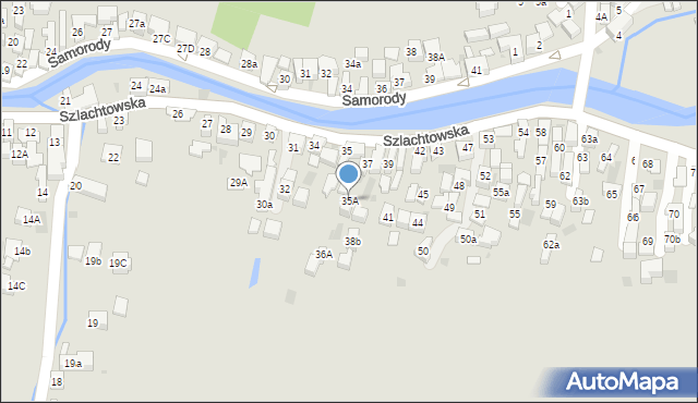 Szczawnica, Szlachtowska, 35A, mapa Szczawnica