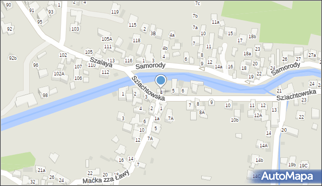 Szczawnica, Szlachtowska, 4, mapa Szczawnica