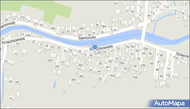 Szczawnica, Szlachtowska, 40, mapa Szczawnica