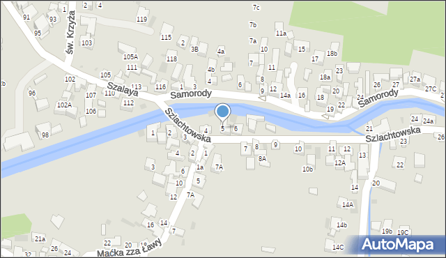 Szczawnica, Szlachtowska, 5, mapa Szczawnica