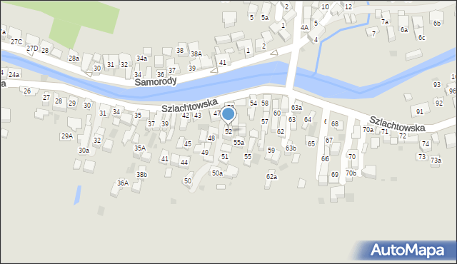 Szczawnica, Szlachtowska, 52, mapa Szczawnica