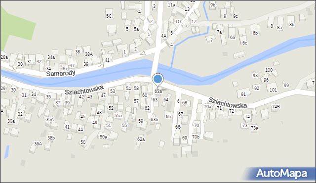 Szczawnica, Szlachtowska, 63a, mapa Szczawnica