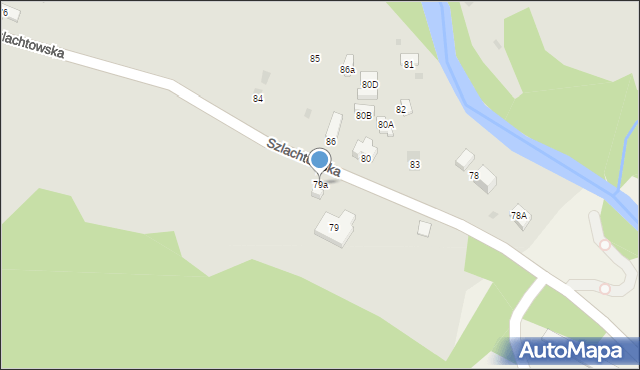 Szczawnica, Szlachtowska, 79a, mapa Szczawnica